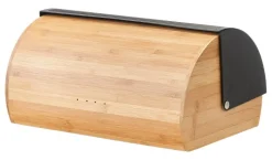 Zeller Brotkasten schwarz Bambus B/H/L: ca. 27x19x39 cm
