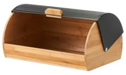 Zeller Brotkasten schwarz Bambus B/H/L: ca. 27x19x39 cm
