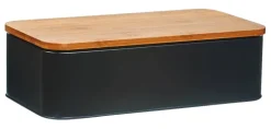 Zeller Brotkasten schwarz Metall B/H/L: ca. 23x13x42,5 cm