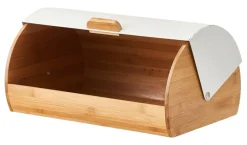 Zeller Brotkasten weiß Bambus B/H/L: ca. 27x19x39 cm