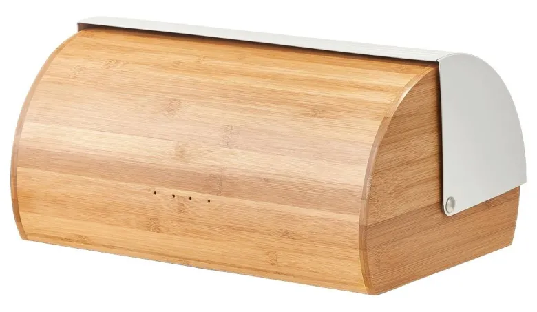 Zeller Brotkasten weiß Bambus B/H/L: ca. 27x19x39 cm