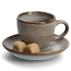 Zeller Espresso-Set taupe Keramik