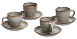 Zeller Espresso-Set taupe Keramik