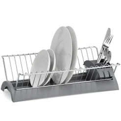 Zeller Geschirrabtropfständer grau Metall B/H/L: ca. 24x14x42 cm