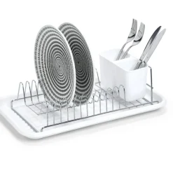 Zeller Geschirrabtropfständer weiß Metall B/H/L: ca. 24x13x43,5 cm