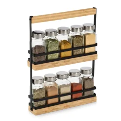 Zeller Gewürzständer-Set transparent Glas B/H/L: ca. 4,7x30x22,7 cm