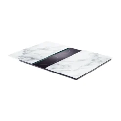 Zeller Herdabdeck-/Schneideplattenset Marmor Marmoroptik Glas B/H/L: ca. 30x0,8x52 cm