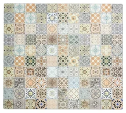 Zeller Herdblende-/Abdeckplatte Mosaik beige Glas B/H/L: ca. 50x0,8x56 cm