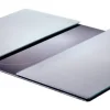 Zeller Herd-/Schneideabdeckplatten-Set Metall silber Glas B/H/L: ca. 30x0,8x52 cm