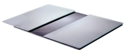 Zeller Herd-/Schneideabdeckplatten-Set Metall silber Glas B/H/L: ca. 30x0,8x52 cm