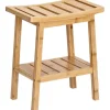 Zeller Hocker natur Bambus B/H/L: ca. 25x46x40 cm