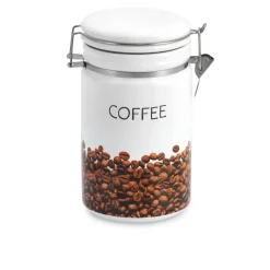 Zeller Kaffeedose mit Löffel weiß Keramik B/H/L: ca. 11x19,5x16 cm