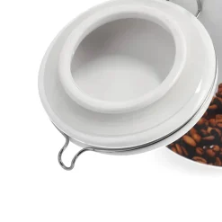 Zeller Kaffeedose mit Löffel weiß Keramik B/H/L: ca. 11x19,5x16 cm