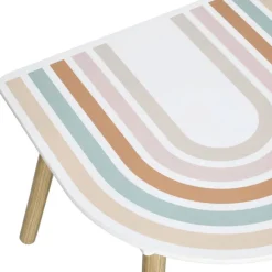 Zeller Kindertisch mit 2 Stühlen Rainbow bunt Kiefer B/H/T: ca. 55x55x45 cm