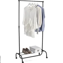 Zeller Kleiderständer schwarz Kunststoff B/H/L: ca. 43x175x86 cm