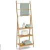 Zeller Leiter-Regal natur Bambus B/H/L: ca. 305x1535x53 cm