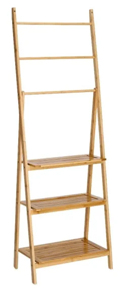 Zeller Leiter-Regal natur Bambus B/H/L: ca. 305x1535x53 cm
