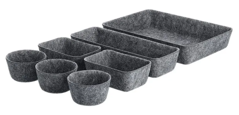 Zeller Organizer grau Filz