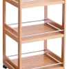 Zeller Rollwagen natur Bambus B/H/T: ca. 46x76x38 cm