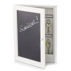 Zeller Schlüsselkasten Tafel weiß MDF B/H/L: ca. 5x30x22 cm