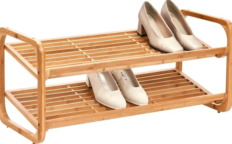 Zeller Schuhregal natur Bambus B/H/T: ca. 74x33x33 cm