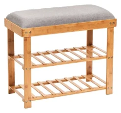 Zeller Schuhregal natur Bambus B/H/T: ca. 60x50x29 cm