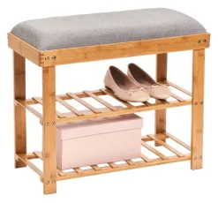 Zeller Schuhregal natur Bambus B/H/T: ca. 60x50x29 cm