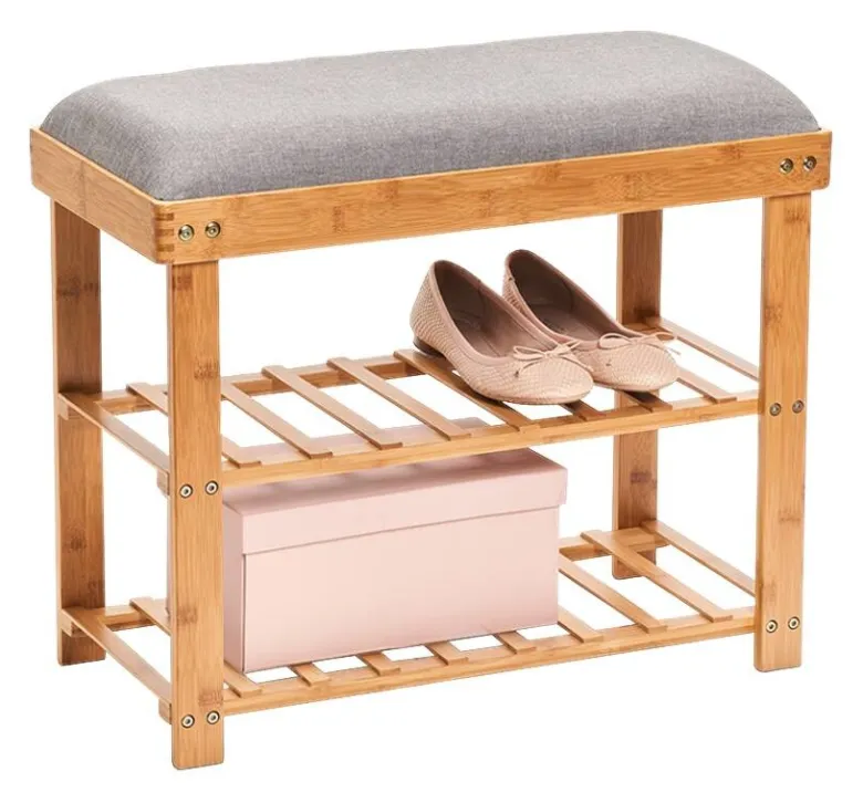 Zeller Schuhregal natur Bambus B/H/T: ca. 60x50x29 cm