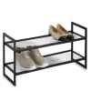 Zeller Schuhregal schwarz Metall B/H/L: ca. 24x36x70 cm