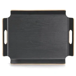 Zeller Serviertablett schwarz Holz B/H/L: ca. 335x45x445 cm