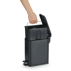 Zeller Treteimer schwarz B/H/L: ca. 14x29x28,7 cm