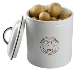 Zeller Vorratsdose Potatoes weiß Keramik B/H: ca. 17,5x24,5 cm