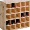Zeller Weinregal für 25 Flaschen natur Holz B/H/L: ca. 25x52x52 cm