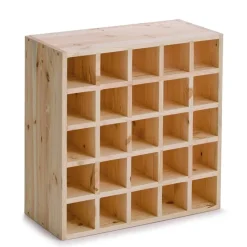 Zeller Weinregal für 25 Flaschen natur Holz B/H/L: ca. 25x52x52 cm