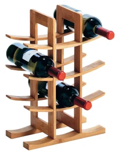 Zeller Weinregal für 12 Flaschen natur Bambus B/H/L: ca. 16x42x30 cm
