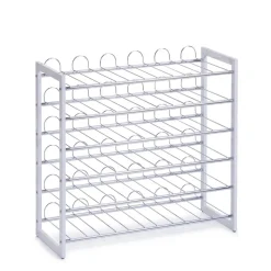Zeller Weinregal für 36 Flaschen weiß Metall B/H/L: ca. 26,5x63x68 cm