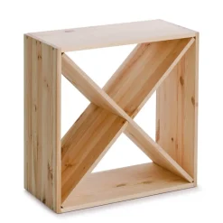 Zeller Weinregal natur Bambus B/H/L: ca. 25x52x52 cm