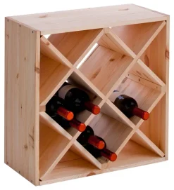 Zeller Weinregal natur Holz B/H/L: ca. 25x52x52 cm