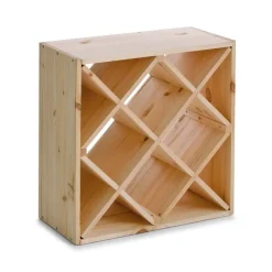Zeller Weinregal natur Holz B/H/L: ca. 25x52x52 cm