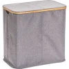 Zeller Wäschesammler 2-fach grau Polyester B/H/L: ca. 33,5x50,5x53,5 cm