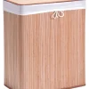 Zeller Wäschesammler 2-fach natur Bambus B/H/L: ca. 32x63x52 cm