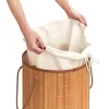 Zeller Wäschesammler natur Bambus B/H/L: ca. 35x60x35 cm