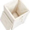 Zeller Wäschesammler weiß Holz B/H/T: ca. 35x55x35 cm