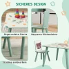 ZONEKIZ Kinder Sitzgruppe grün Kiefer B/H/L: ca. 60x44x60 cm