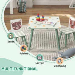 ZONEKIZ Kinder Sitzgruppe grün Kiefer B/H/L: ca. 60x44x60 cm