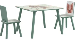 ZONEKIZ Kinder Sitzgruppe grün Kiefer B/H/L: ca. 60x44x60 cm