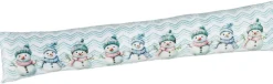Zugluftstopper hellblau Polyester B/L: ca. 15x90 cm