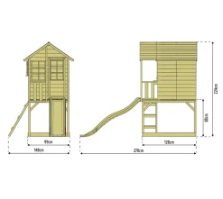 Zwerkules Spielhaus Valli weiß B/H/L: ca. 148x224x270 cm