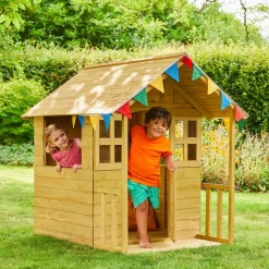 Zwerkules Spielhaus Villa natur B/H/L: ca. 121x140x137 cm