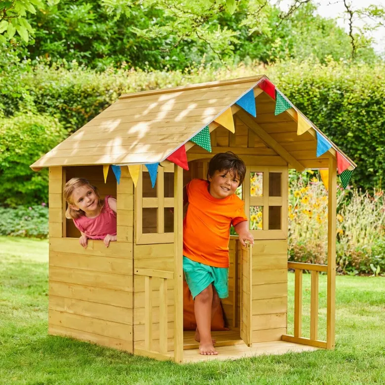 Zwerkules Spielhaus Villa natur B/H/L: ca. 121x140x137 cm
